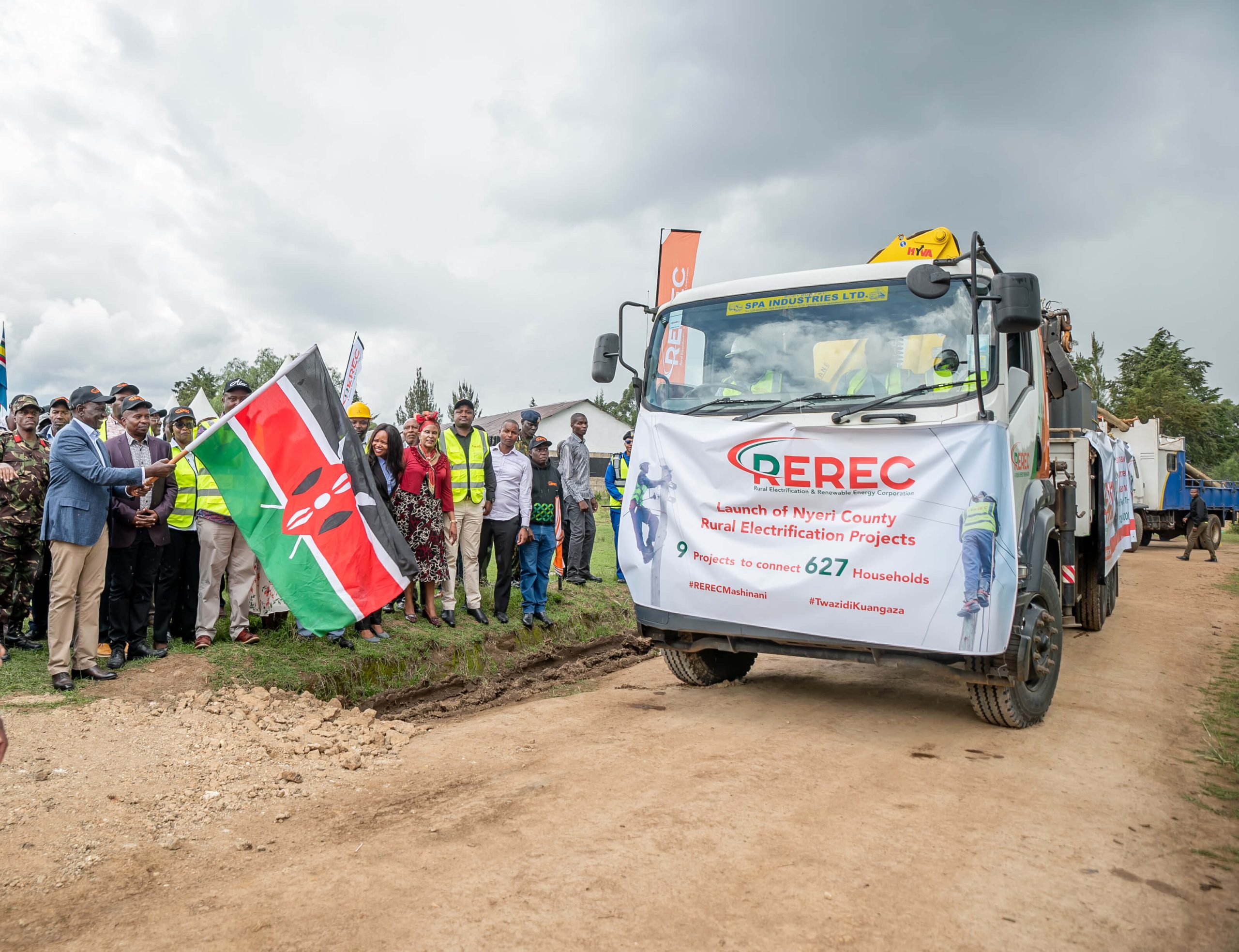 President Flagging off Project in Kieni, Nyeri.